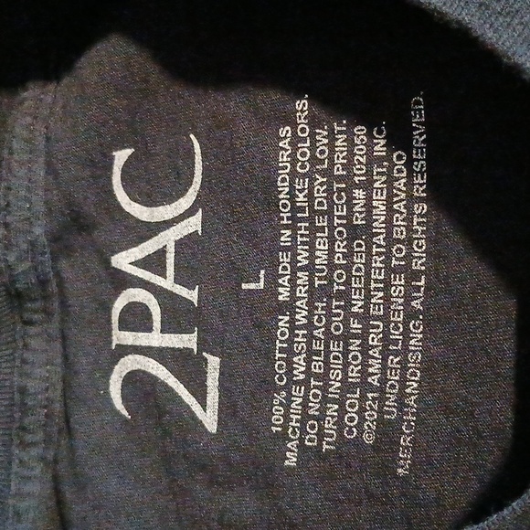 Tupac "Keep‎ Ya Head Up" Graphic Tee Large Crew Neck Black - Picture 5 of 5